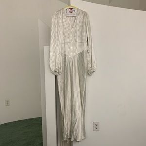 Ganni Maxi Polka Dot Dress